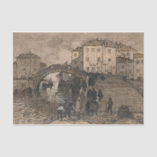 Venedig, Italien (Vintage Venezianische Landschaft Seidenpapier (Vorderseite)
