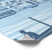 Venedig Italien Vintager berühmter Reiseort Poster (Ecke)