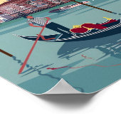 Venedig Italien Vintager berühmter Reiseort Poster (Ecke)