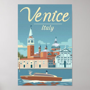 Venedig Italien Vintager berühmter Reiseort Poster