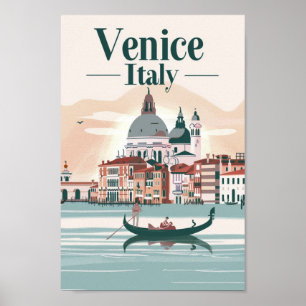 Venedig Italien Vintager berühmter Reiseort Poster