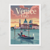 Venedig Italien Vintager berühmter Reiseort Postkarte (Vorderseite)