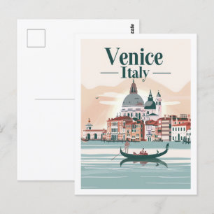 Venedig Italien Vintager berühmter Reiseort Postkarte