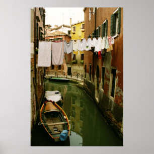 Venedig Italien Wäscherei Canal Poster