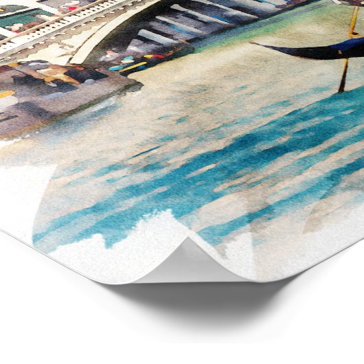 Venedig, Italien - Wasserfarbe Poster (Ecke)