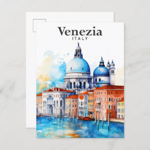 Venedig - Italien Wasserfarbenmalerei Postkarte