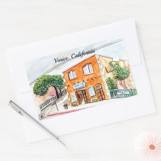 Venedig, Kalifornien Rechteckiger Aufkleber (Umschlag)