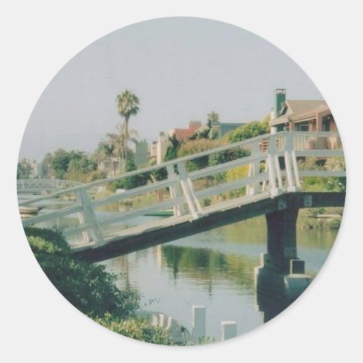 Venedig-Kanal - Kalifornien Runder Aufkleber (Vorderseite)