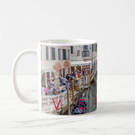 Venedig-Kanal und Brückenkaffee-Tasse Kaffeetasse (Links)