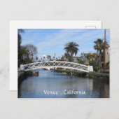 Venedig-Kanäle, Kalifornien Postkarte (Vorne/Hinten)
