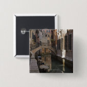 Venedig-Kanäle und Steinbrücke Button (Vorne & Hinten)