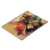 Venedig Karneval Florals und Feathers Notizblock (Linke Seite)