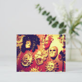 Venedig-Karneval-Masken Postkarte (Stehend Vorderseite)
