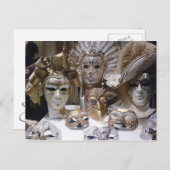 Venedig-Karneval-Masken Postkarte (Vorne/Hinten)
