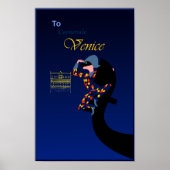 Venedig, Karneval-Reiseplakat Poster (Vorne)