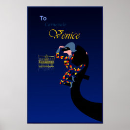 Venedig, Karneval-Reiseplakat Poster