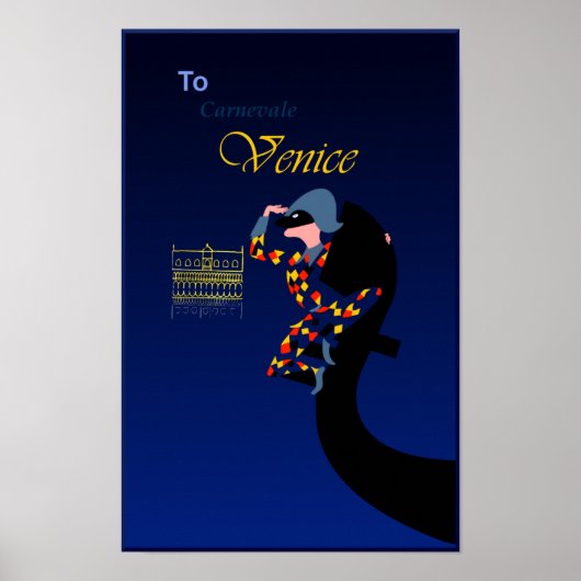 Venedig, Karneval-Reiseplakat Poster (Vorne)