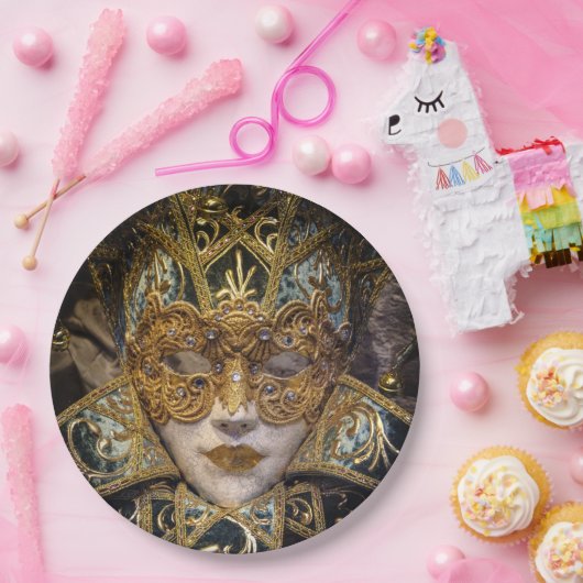 Venedig-Karnevals-Maskerade-WegwerfpapierTeller Pappteller (Party)