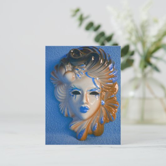 Venedig-Karnevalsmaske Postkarte (Stehend Vorderseite)