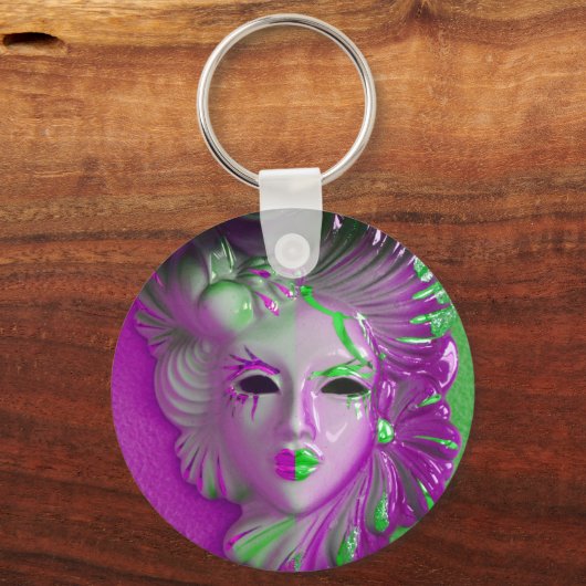 Venedig-Karnevalsmaske Schlüsselanhänger (Vorderseite)