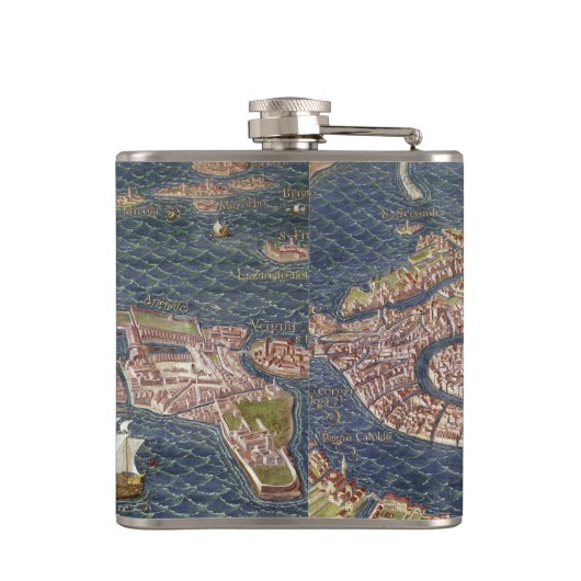 VENEDIG: KARTE, 16. Jahrhundert Flachmann (Rückseite)