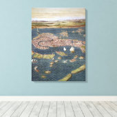 VENEDIG: KARTE, 16. JAHRHUNDERT LEINWANDDRUCK (Insitu (Holzboden))