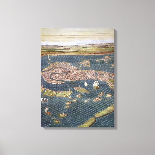VENEDIG: KARTE, 16. JAHRHUNDERT LEINWANDDRUCK (Vorderseite)