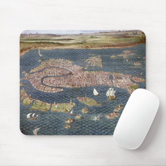VENEDIG: KARTE, 16. Jahrhundert Mousepad (Mit Mouse)