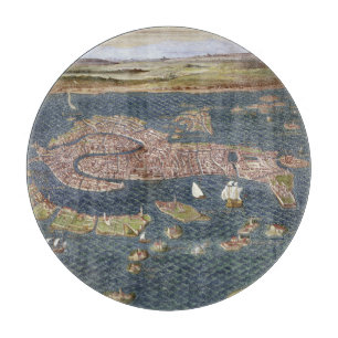 VENEDIG: KARTE, 16. Jahrhundert Schneidebrett