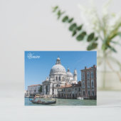 Venedig Kirche Gondola Foto Postkarte (Stehend Vorderseite)