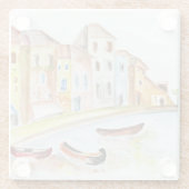Venedig-Konzept Glasuntersetzer (Rückseite)