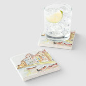 Venedig-Konzept Steinuntersetzer (Seitenansicht)