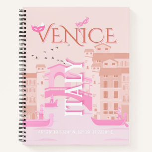 Venedig Kunst, Italien, Reisen Kunst, Pastell Notizblock