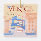 Venedig Kunst, Italien, Reisen Kunst, Retro Keramikornament (Rückseite)