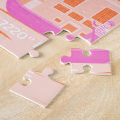 Venedig Kunst, Italien, Reisen Kunst, Retro, Rosa Puzzle (Seite)