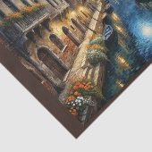 Venedig-Landschaft nachts mit Van Gogh-Himmel Seidenpapier (Ausschnitt)