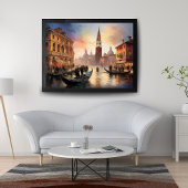 Venedig Landschaft: Sonnenuntergang, Canal Grande, Poster