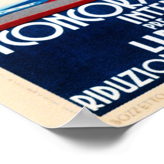 Venedig Lido 1930 Wettbewerb für Motorboote Poster (Ecke)