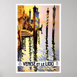 Venedig Lido Italien Vintage Poster