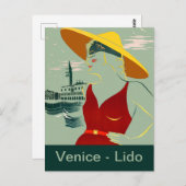 Venedig, Lido Postkarte (Vorne/Hinten)