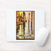 Venedig Lido Vintage Reiseplakat Mousepad (Mit Mouse)