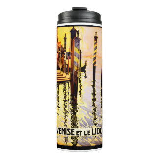Venedig Lido Vintage Reiseplakat Thermosbecher