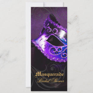 Venedig Lila Masquerade Bridal Dusche Einladung