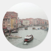 Venedig: malerisches Venedig Runder Aufkleber (Vorderseite)
