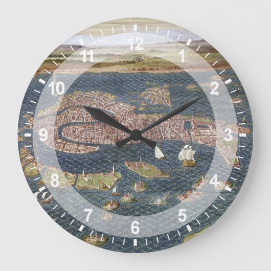 VENEDIG MAP, 16. JAHRHUNDERT GROßE WANDUHR (Vorderseite)