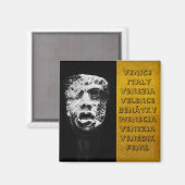 Venedig, Masken Italiens (Kühlschrankmagnet) Magnet (Vorderseite/Rückseite)