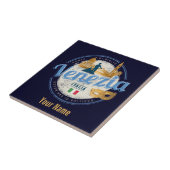 Venedig mit Gondolier Italien Karneval Vintag Fliese (Seite)