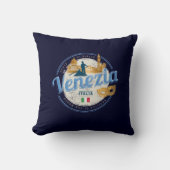 Venedig mit Gondolier Italien Karneval Vintag Kissen (Vorderseite)