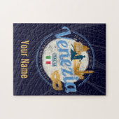 Venedig mit Gondolier Italien Karneval Vintag Puzzle (Horizontal)