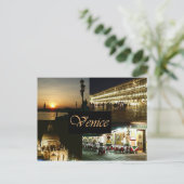 Venedig nach Nacht Feiertagspostkarte (Stehend Vorderseite)